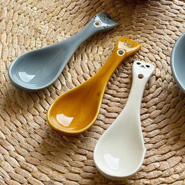 Japanese Cartoon Cat Print Ceramic Dipping Bowls