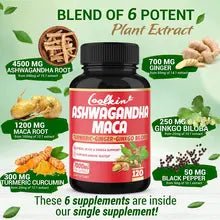 Ashwagandha Maca Supplement – 7000mg with Turmeric